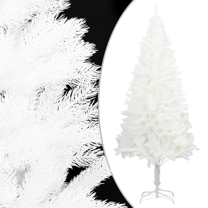 Lifelike White Artificial Christmas Tree with Realistic Needles and Durable Steel Base - Ideal for Indoor and Outdoor Decorations - Premium  from Home Treasures - Just £45.99! Shop now at Home Treasures