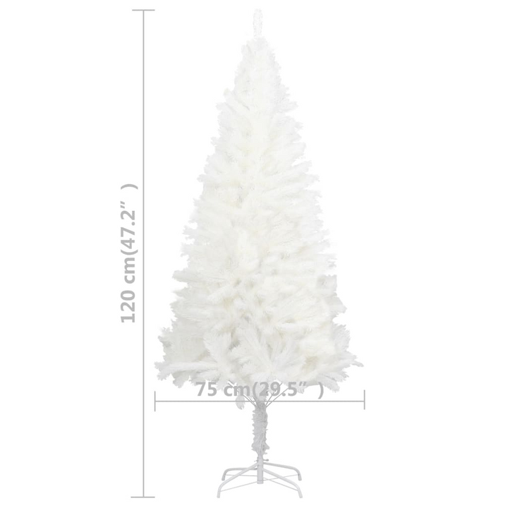 Lifelike White Artificial Christmas Tree with Realistic Needles and Durable Steel Base - Ideal for Indoor and Outdoor Decorations - Premium  from Home Treasures - Just £45.99! Shop now at Home Treasures