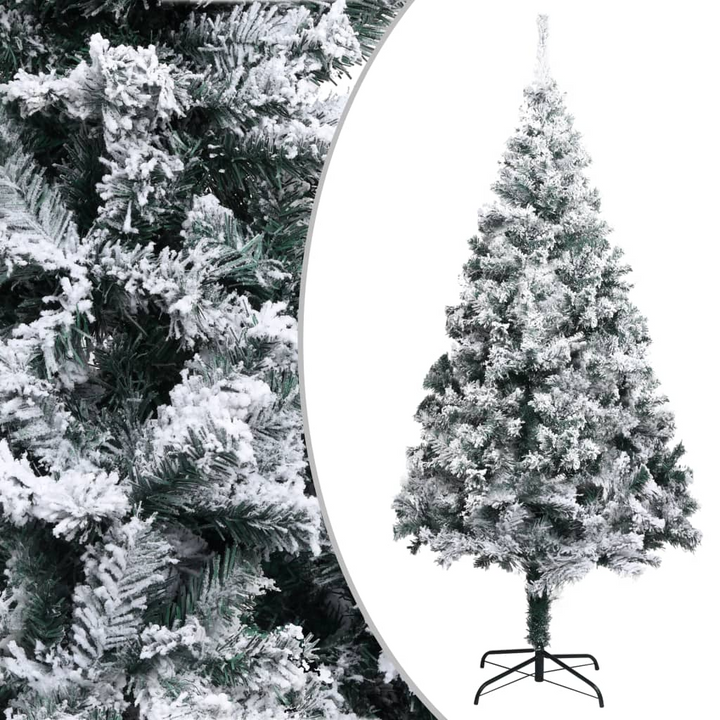 Artificial Christmas Tree with Flocked Snow - Lifelike Green PVC Tree for Indoor & Outdoor Use - Premium  from Home Treasures - Just £182.99! Shop now at Home Treasures