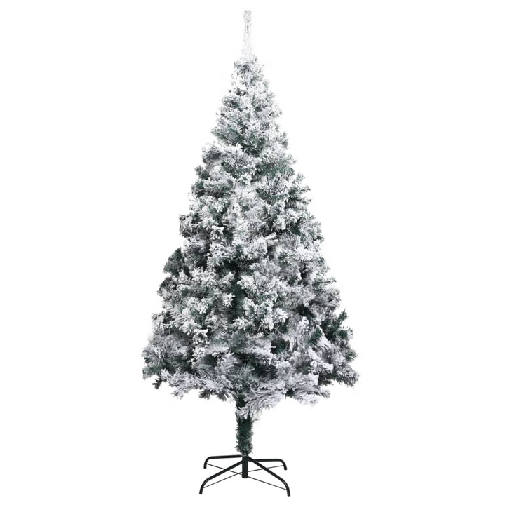 Artificial Christmas Tree with Flocked Snow - Lifelike Green PVC Tree for Indoor & Outdoor Use - Premium  from Home Treasures - Just £182.99! Shop now at Home Treasures