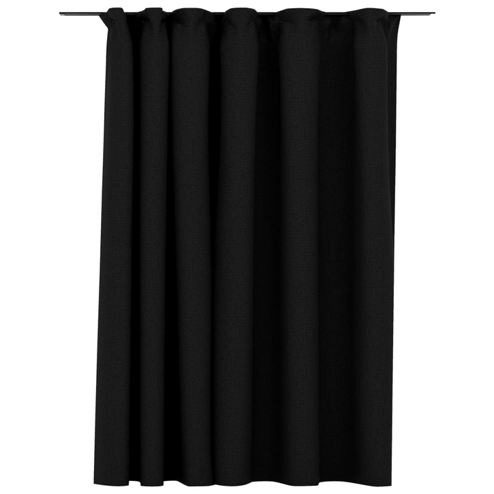 Premium Blackout Curtain with Metal Hooks, Linen-Look, Anthracite, 290x245 cm - Perfect for Living Room, Bedroom, Office - Premium  from Home Treasures - Just £36.99! Shop now at Home Treasures