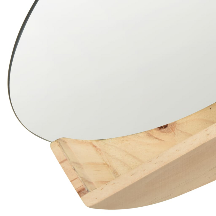 Elegant Round Solid Pinewood Wall Mirror with Storage | Perfect for Bathroom & Hallway - Premium  from Home Treasures - Just £31.99! Shop now at Home Treasures