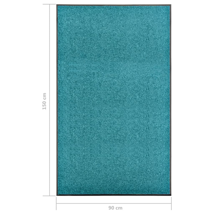 Washable Doormat - Durable & Non-Slip, Cyan 90x150 cm - Perfect for Indoor & Outdoor Use - Premium  from Home Treasures - Just £63.99! Shop now at Home Treasures