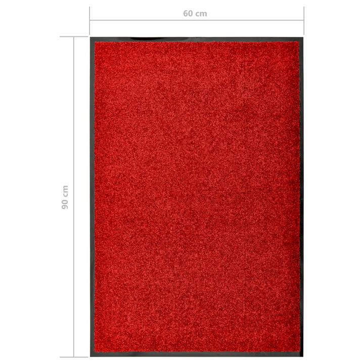 Washable Red Doormat - Durable & Absorbent, 60x90 cm | Ideal for Indoor & Outdoor Use - Premium  from Home Treasures - Just £33.99! Shop now at Home Treasures