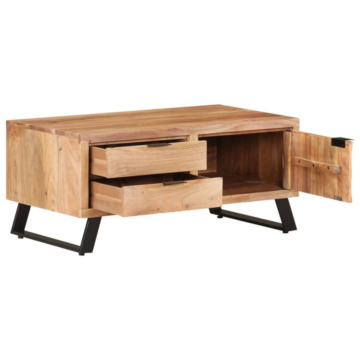 Solid Acacia Wood Live Edge Coffee Table - Industrial Style, Durable, Unique Grain Patterns - Premium  from Home Treasures - Just £293.99! Shop now at Home Treasures