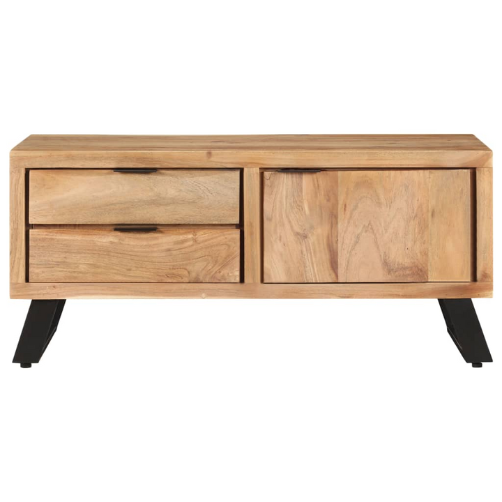 Solid Acacia Wood Live Edge Coffee Table - Industrial Style, Durable, Unique Grain Patterns - Premium  from Home Treasures - Just £293.99! Shop now at Home Treasures