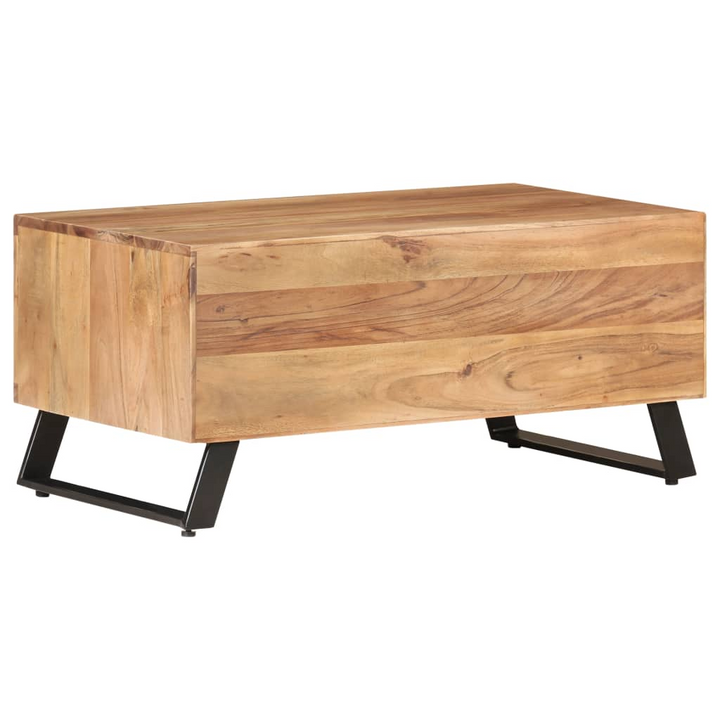 Solid Acacia Wood Live Edge Coffee Table - Industrial Style, Durable, Unique Grain Patterns - Premium  from Home Treasures - Just £293.99! Shop now at Home Treasures