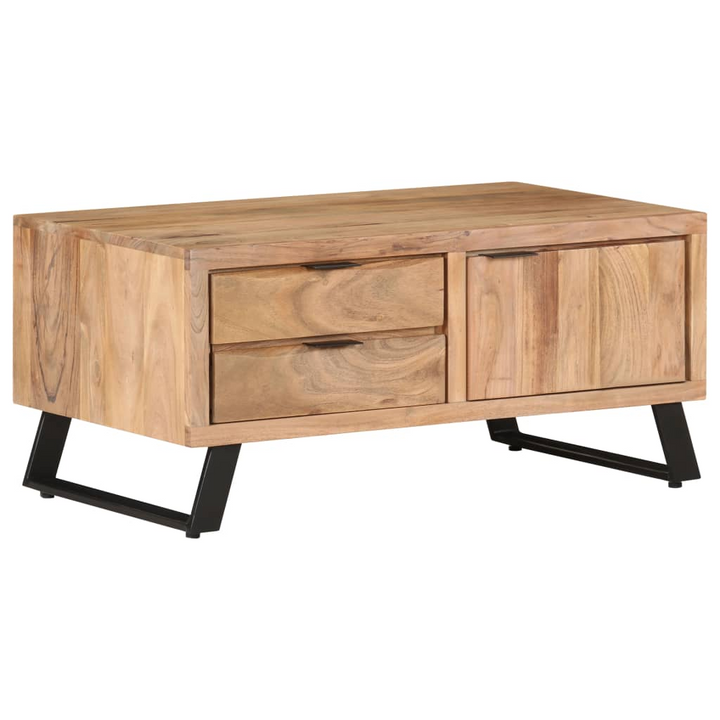 Solid Acacia Wood Live Edge Coffee Table - Industrial Style, Durable, Unique Grain Patterns - Premium  from Home Treasures - Just £293.99! Shop now at Home Treasures