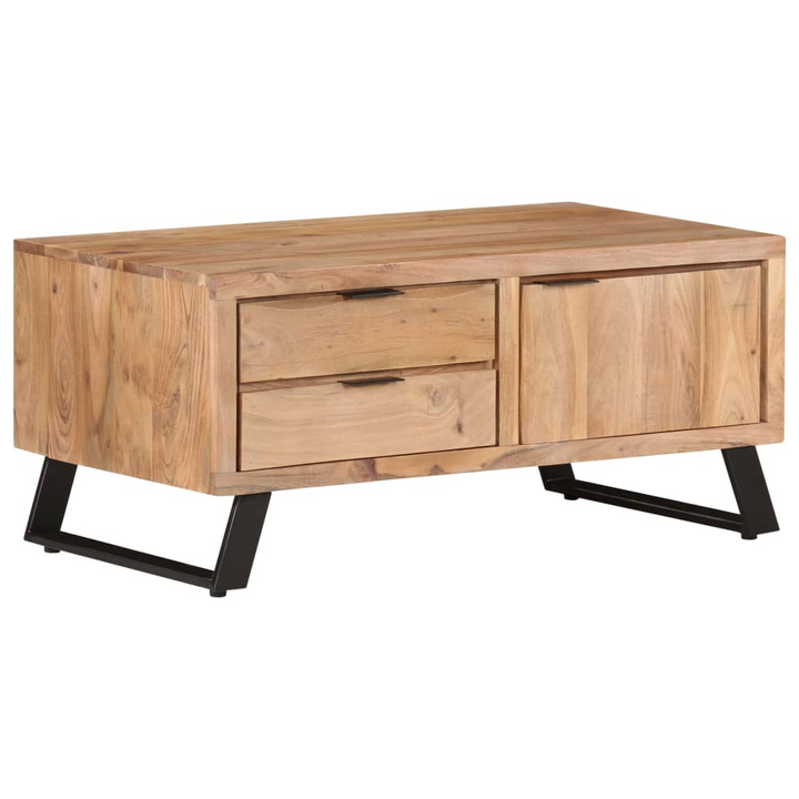 Solid Acacia Wood Live Edge Coffee Table - Industrial Style, Durable, Unique Grain Patterns - Premium  from Home Treasures - Just £293.99! Shop now at Home Treasures