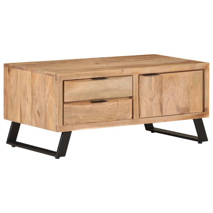 Solid Acacia Wood Live Edge Coffee Table - Industrial Style, Durable, Unique Grain Patterns - Premium  from Home Treasures - Just £293.99! Shop now at Home Treasures