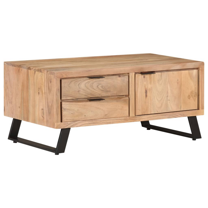 Solid Acacia Wood Live Edge Coffee Table - Industrial Style, Durable, Unique Grain Patterns - Premium  from Home Treasures - Just £293.99! Shop now at Home Treasures