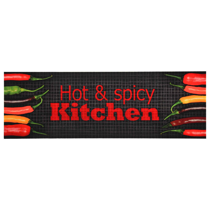 Washable Kitchen Floor Mat 45x150 cm - Hot & Spicy Design, Non-Slip, Absorbent, Machine Washable Rug - Premium  from Home Treasures - Just £22.99! Shop now at Home Treasures