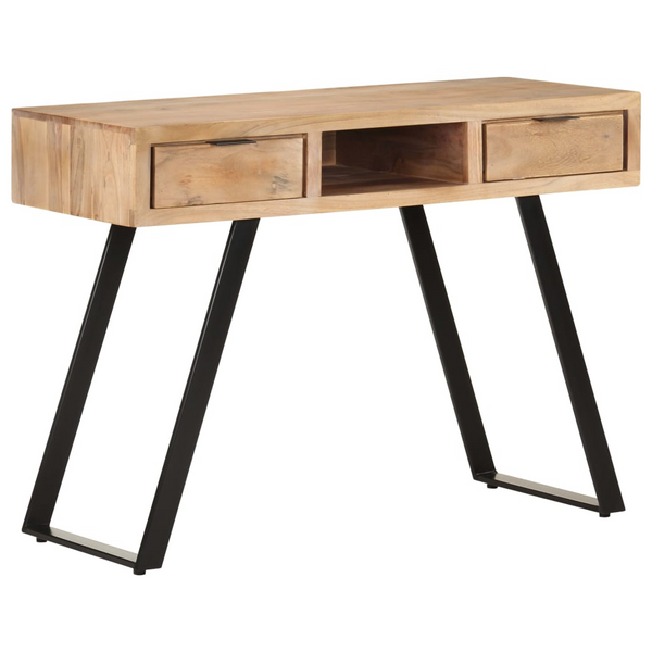 Solid Acacia Wood Live Edge Desk - Industrial Charm and Ultimate Functionality - Premium  from Home Treasures - Just £276.99! Shop now at Home Treasures