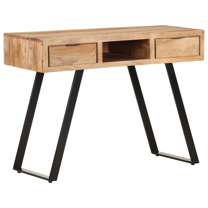 Solid Acacia Wood Live Edge Desk - Industrial Charm and Ultimate Functionality - Premium  from Home Treasures - Just £276.99! Shop now at Home Treasures