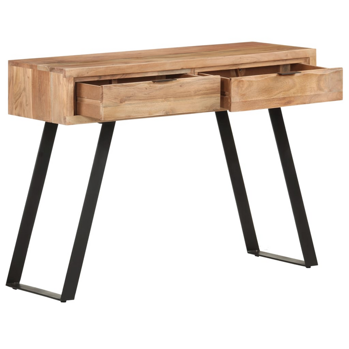 Solid Acacia Wood Live Edge Console Table - Industrial Design with Natural Finish & Steel Frame - Premium  from Home Treasures - Just £250.99! Shop now at Home Treasures