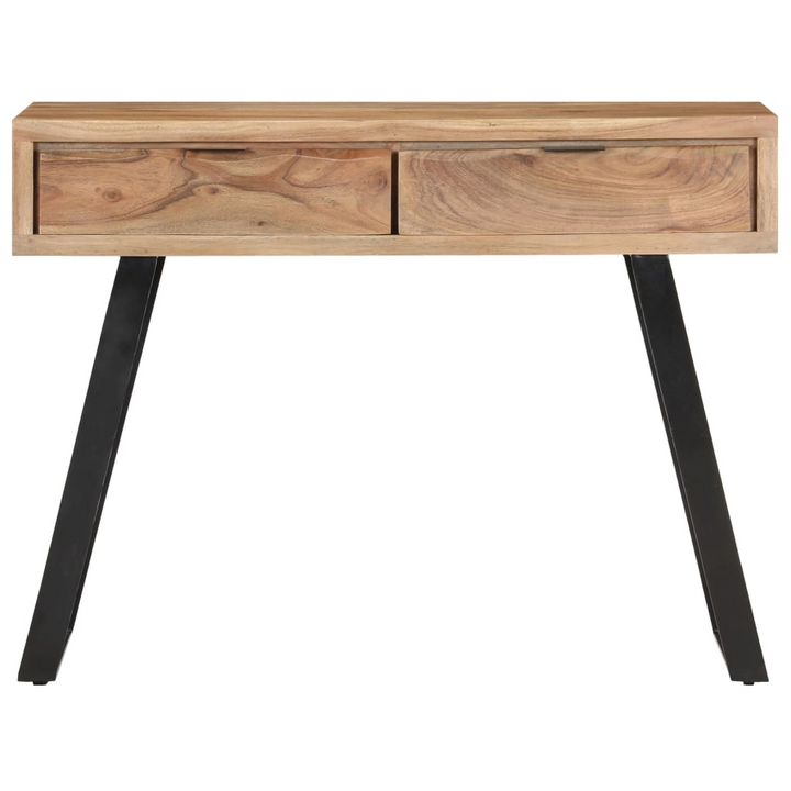 Solid Acacia Wood Live Edge Console Table - Industrial Design with Natural Finish & Steel Frame - Premium  from Home Treasures - Just £250.99! Shop now at Home Treasures