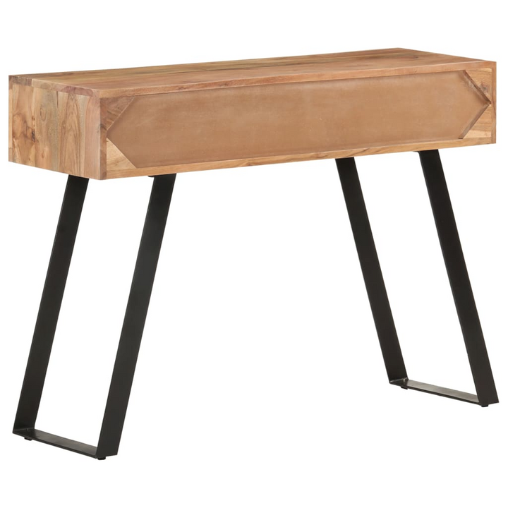 Solid Acacia Wood Live Edge Console Table - Industrial Design with Natural Finish & Steel Frame - Premium  from Home Treasures - Just £250.99! Shop now at Home Treasures