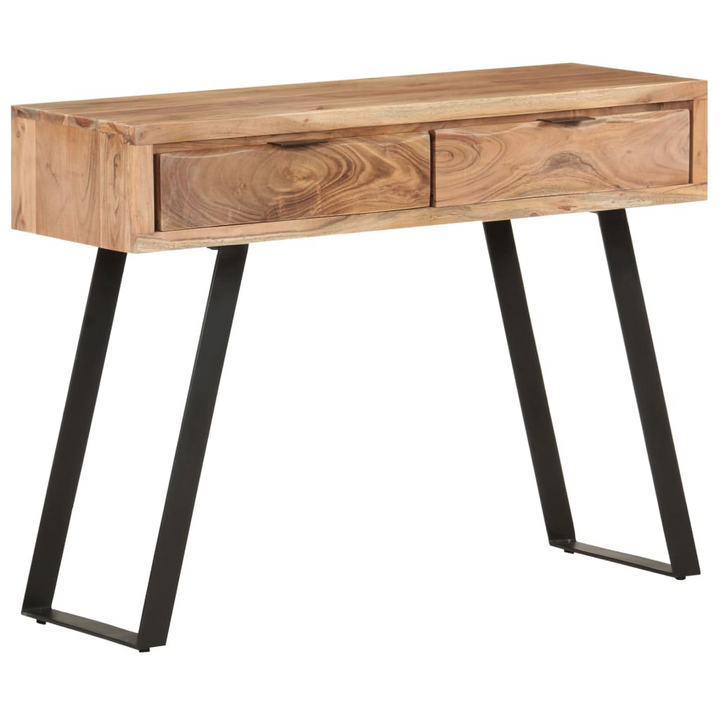 Solid Acacia Wood Live Edge Console Table - Industrial Design with Natural Finish & Steel Frame - Premium  from Home Treasures - Just £250.99! Shop now at Home Treasures