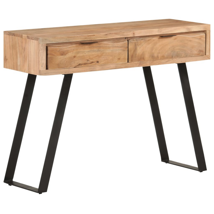 Solid Acacia Wood Live Edge Console Table - Industrial Design with Natural Finish & Steel Frame - Premium  from Home Treasures - Just £250.99! Shop now at Home Treasures