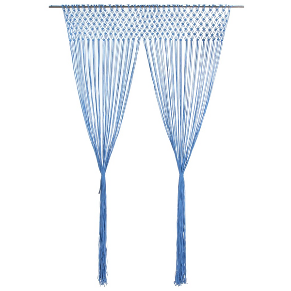 Handmade Blue Macrame Curtain, 140x240 cm – Versatile Boho Door & Window Decor - Premium  from Home Treasures - Just £48.99! Shop now at Home Treasures