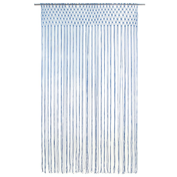 Handmade Blue Macrame Curtain, 140x240 cm – Versatile Boho Door & Window Decor - Premium  from Home Treasures - Just £48.99! Shop now at Home Treasures