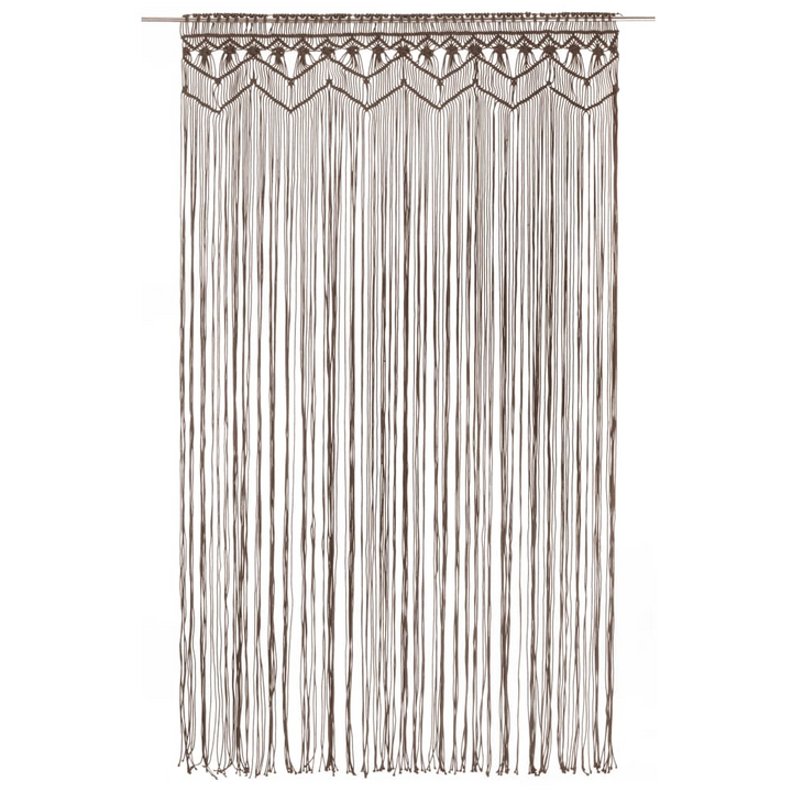 Taupe Macrame Curtain - 140x240 cm | Handmade Cotton & Polyester | Perfect for Doors, Windows & Room Dividers - Premium  from Home Treasures - Just £55.99! Shop now at Home Treasures