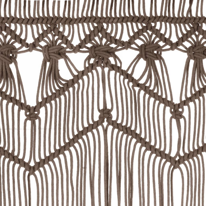 Taupe Macrame Curtain - 140x240 cm | Handmade Cotton & Polyester | Perfect for Doors, Windows & Room Dividers - Premium  from Home Treasures - Just £55.99! Shop now at Home Treasures