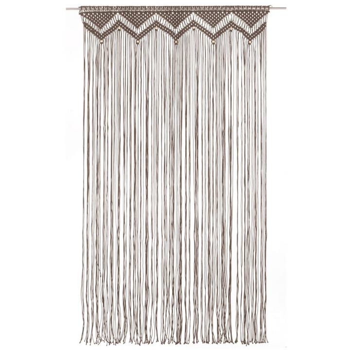 Handmade Macrame Curtain in Taupe - 140x240 cm, Cotton Blend - Stylish Door and Window Decoration - Premium  from Home Treasures - Just £58.99! Shop now at Home Treasures