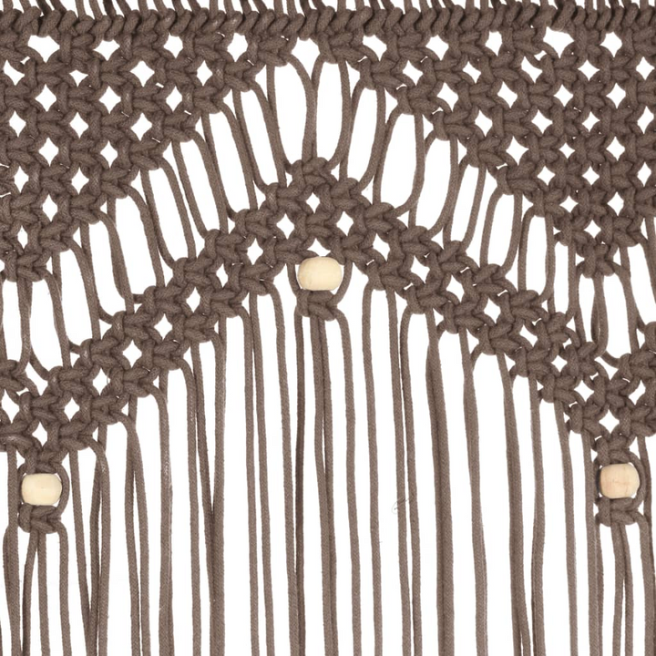 Handmade Macrame Curtain in Taupe - 140x240 cm, Cotton Blend - Stylish Door and Window Decoration - Premium  from Home Treasures - Just £58.99! Shop now at Home Treasures