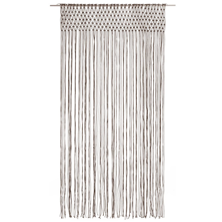 Elegant Taupe Macrame Curtain - Cotton 140x240 cm | Perfect for Doors, Windows & Room Dividers - Premium  from Home Treasures - Just £52.99! Shop now at Home Treasures