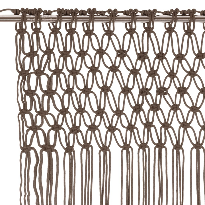 Elegant Taupe Macrame Curtain - Cotton 140x240 cm | Perfect for Doors, Windows & Room Dividers - Premium  from Home Treasures - Just £52.99! Shop now at Home Treasures