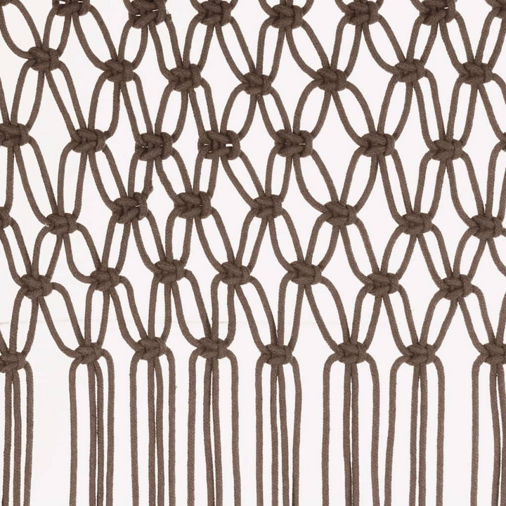 Elegant Taupe Macrame Curtain - Cotton 140x240 cm | Perfect for Doors, Windows & Room Dividers - Premium  from Home Treasures - Just £52.99! Shop now at Home Treasures