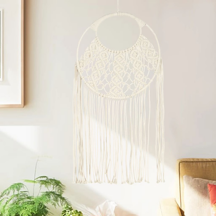 Elegant Handmade Cotton Macrame Wall Hanger - Boho Chic Home Decor, 40 x 80 cm - Premium  from Home Treasures - Just £50.99! Shop now at Home Treasures