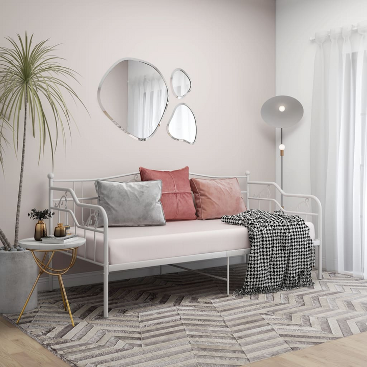 Stylish Metal Sofa Bed Frame in White - 90 x 200cm | Durable & Multi-functional Daybed for Modern Living Spaces - Premium  from Home Treasures - Just £142.99! Shop now at Home Treasures