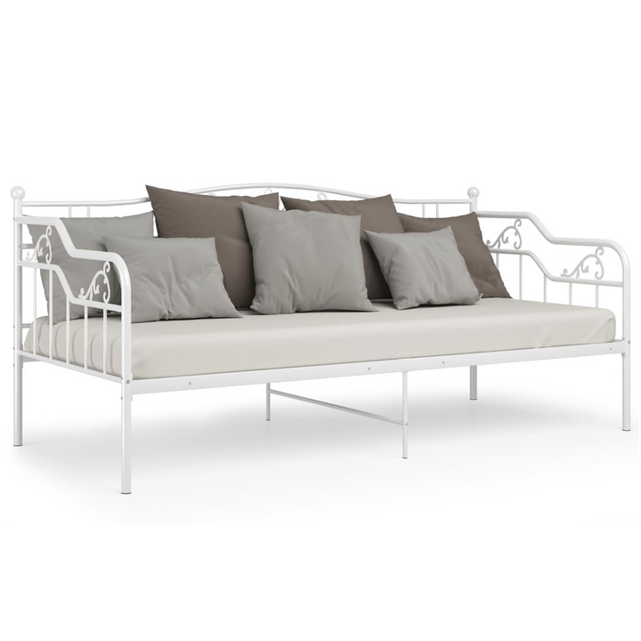 Stylish Metal Sofa Bed Frame in White - 90 x 200cm | Durable & Multi-functional Daybed for Modern Living Spaces - Premium  from Home Treasures - Just £142.99! Shop now at Home Treasures