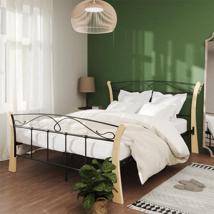 Elegant Black Metal Bed Frame - 120x200 cm | Sturdy & Modern Design - Premium  from Home Treasures - Just £101.99! Shop now at Home Treasures