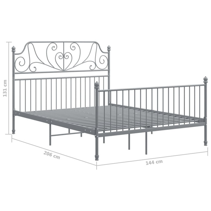 Sturdy & Stylish Metal Bed Frame - Grey, 140x200 cm | Comfort and Elegance for Your Bedroom - Premium  from Home Treasures - Just £149.99! Shop now at Home Treasures