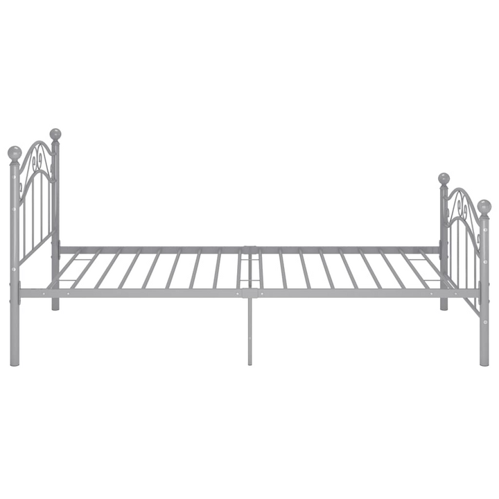 Grey Metal Bed Frame 90x200 cm – Sturdy Single Bed with Powder-Coated Finish | Modern & Durable - Premium  from Home Treasures - Just £96.99! Shop now at Home Treasures