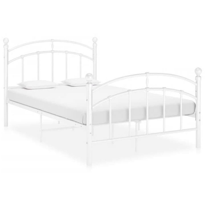 Sturdy & Durable White Metal Bed Frame 120x200 cm - Premium  from Home Treasures - Just £121.99! Shop now at Home Treasures