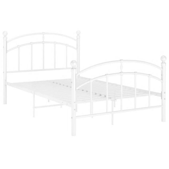 Sturdy & Durable White Metal Bed Frame 120x200 cm - Premium  from Home Treasures - Just £121.99! Shop now at Home Treasures