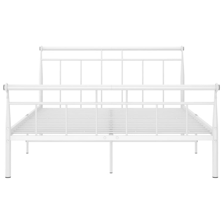 White Metal Bed Frame 140x200 cm - Classic & Sturdy Design | No Mattress Included - Premium  from Home Treasures - Just £81.99! Shop now at Home Treasures