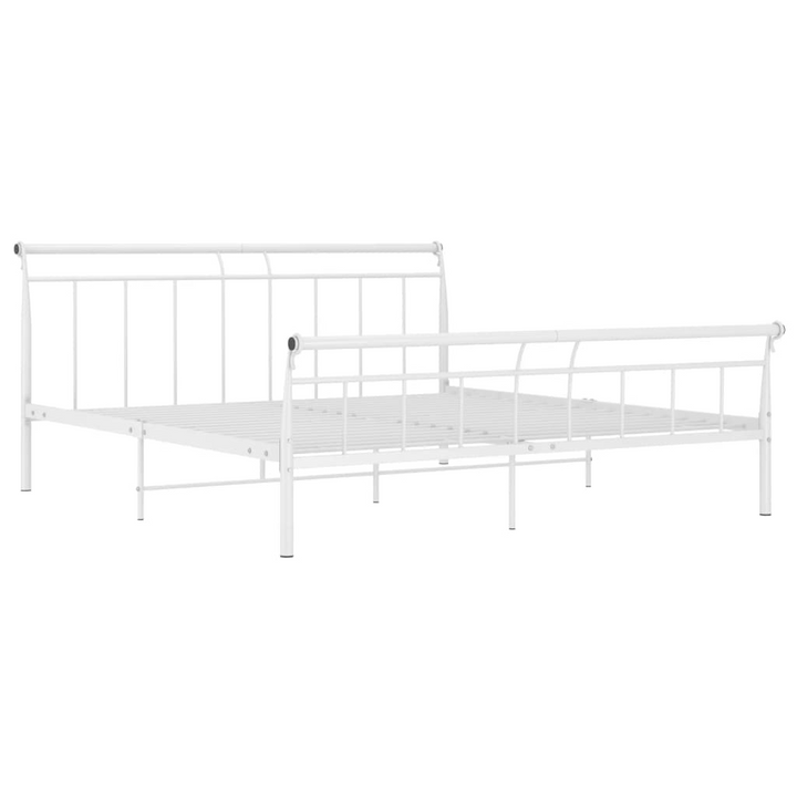 Metal Super King Bed Frame in White 180x200 cm | Modern, Sturdy & Durable | Perfect for Stylish Bedrooms - Premium  from Home Treasures - Just £105.99! Shop now at Home Treasures