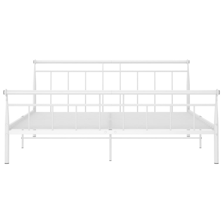 Metal Super King Bed Frame in White 180x200 cm | Modern, Sturdy & Durable | Perfect for Stylish Bedrooms - Premium  from Home Treasures - Just £105.99! Shop now at Home Treasures