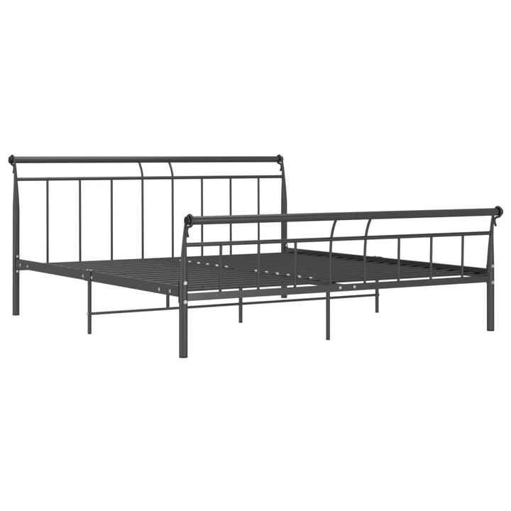 Black Metal Bed Frame 200x200 cm - Sturdy, Stylish, and Durable Bedroom Furniture - Premium  from Home Treasures - Just £152.99! Shop now at Home Treasures