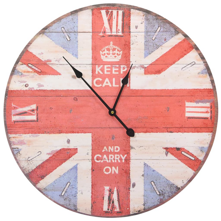 Charming Vintage Wall Clock - Retro Style Decor for UK Homes, 60cm Diameter - Premium  from Home Treasures - Just £29.99! Shop now at Home Treasures