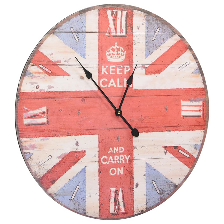 Charming Vintage Wall Clock - Retro Style Decor for UK Homes, 60cm Diameter - Premium  from Home Treasures - Just £29.99! Shop now at Home Treasures