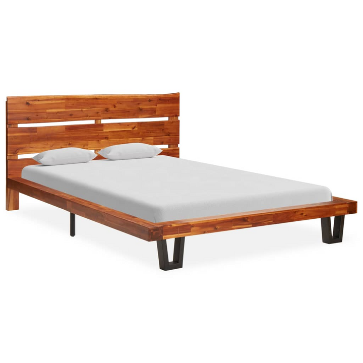 Solid Acacia Wood Bed Frame with Live Edge - 120 x 200cm | Durable & Stylish - Premium  from Home Treasures - Just £253.99! Shop now at Home Treasures