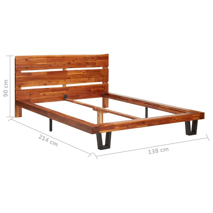 Solid Acacia Wood Bed Frame with Live Edge - 120 x 200cm | Durable & Stylish - Premium  from Home Treasures - Just £253.99! Shop now at Home Treasures