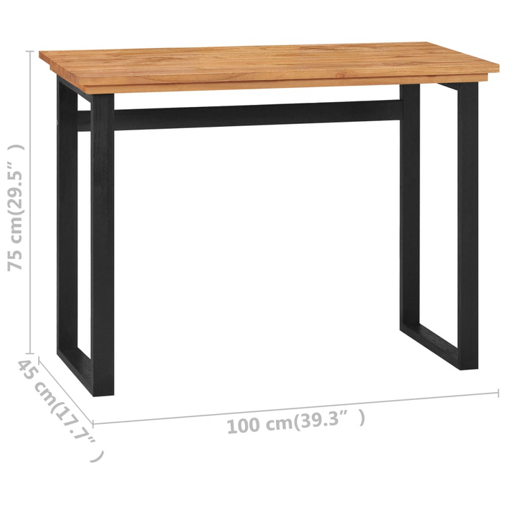 Solid Teak Work Desk (White) - Sturdy & Stylish Workstation, 100 x 45 x 75 cm - Premium  from Home Treasures - Just £105.99! Shop now at Home Treasures