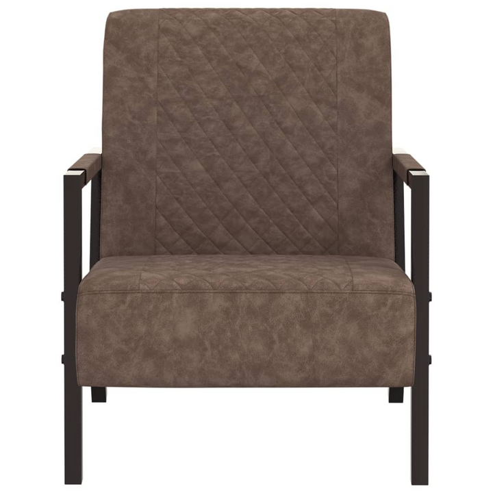 Luxurious Dark Brown Faux Leather Armchair - Comfortable, Stylish, and Sturdy Seating Solution - Premium  from Home Treasures - Just £161.99! Shop now at Home Treasures